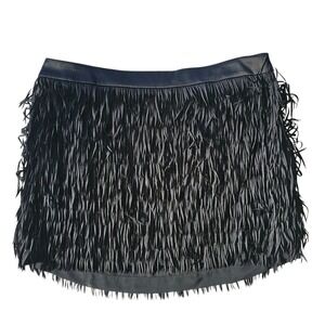 Express Black Fringe Lightweight Mini Dress Size 10 Waist 16 Length 15